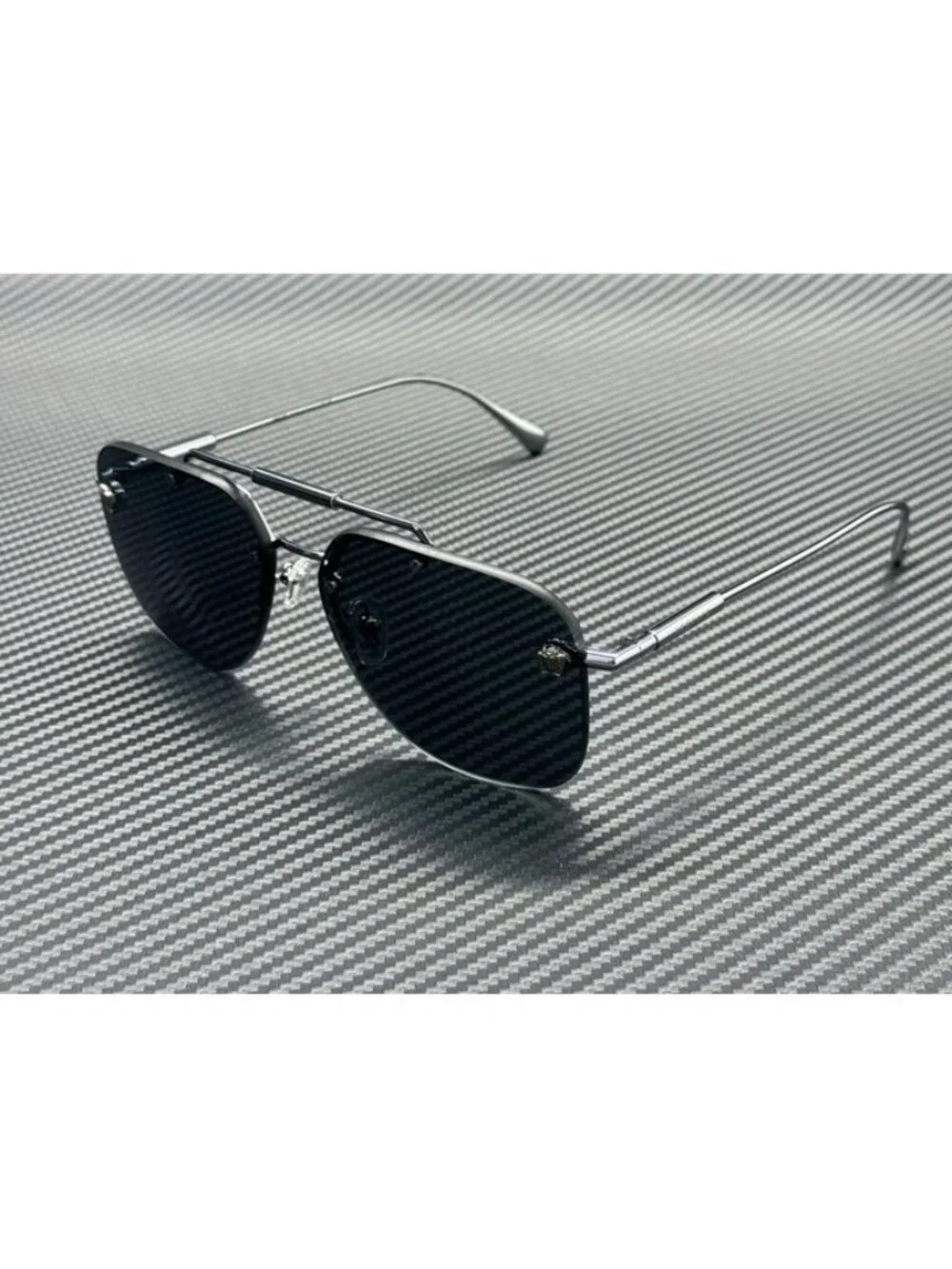 New Versace Women Gunmetal Sunglasses 60-14-145